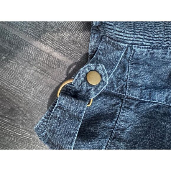 Free People Womens Tightly Bound Denim Halter Top Size‎ Medium Buttons - Picture 7 of 7